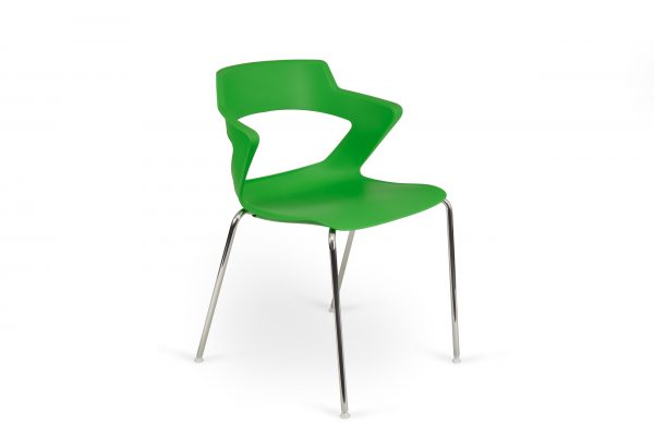 Aria 4 Leg Base Chair Green